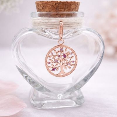 Mini Urne Glas Herz, Tierhaar Andenken, Gedenkurne Herz aus Glas