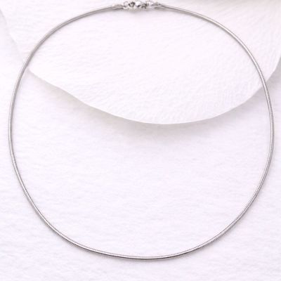 Edelstahlkette, Schlangenkette, Silber Halskette