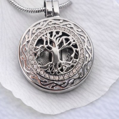 Ascheschmuck Baum des Lebens, Asche Anhänger, Schmuckurne, Gedenkschmuck