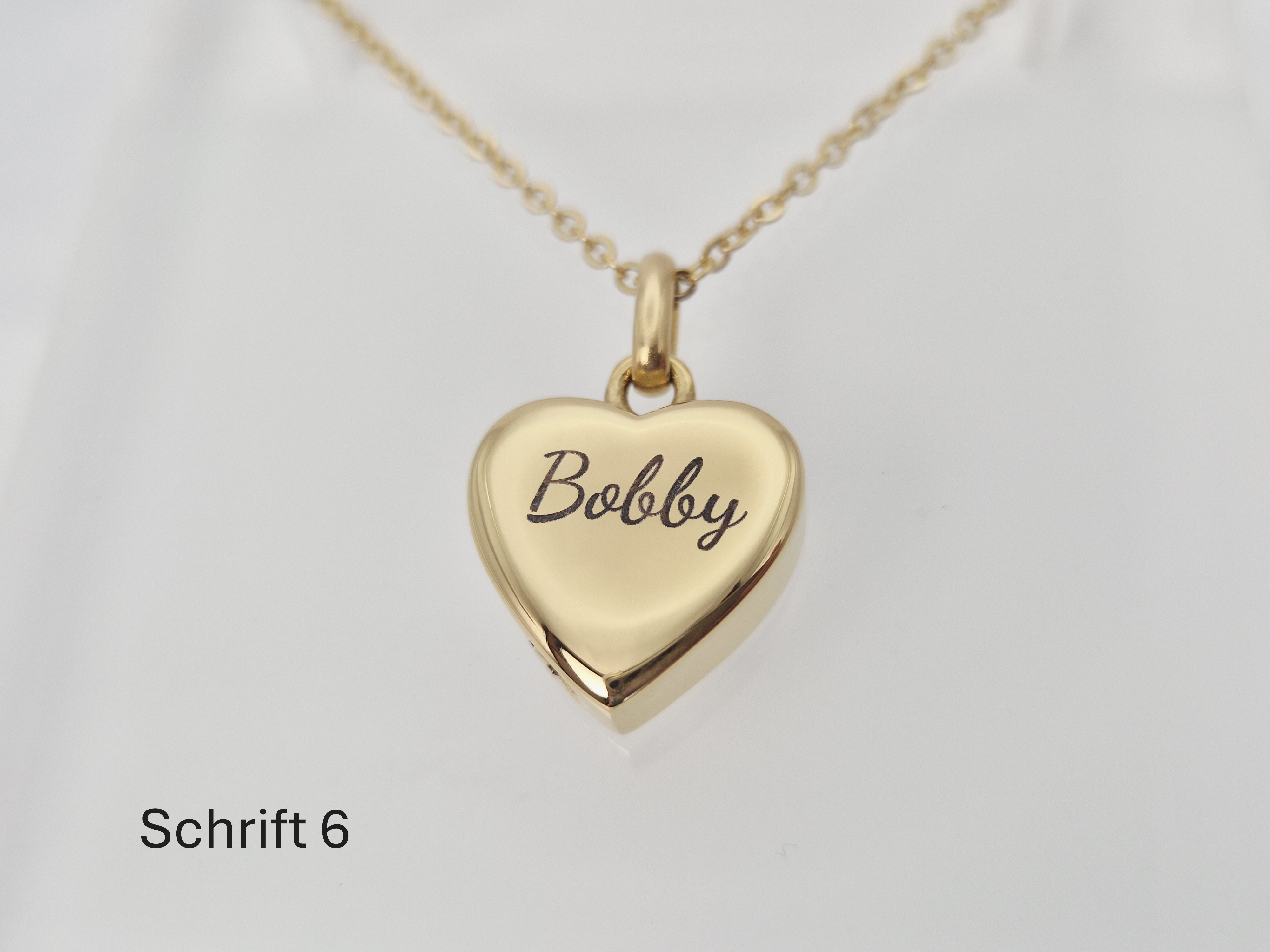 Ascheschmuck Gravur Service