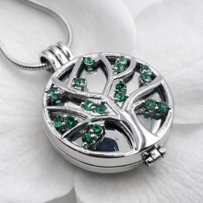 Ascheschmuck Baum des Lebens, Schmuckurne, Urnen Anhänger, Asche Anhänger