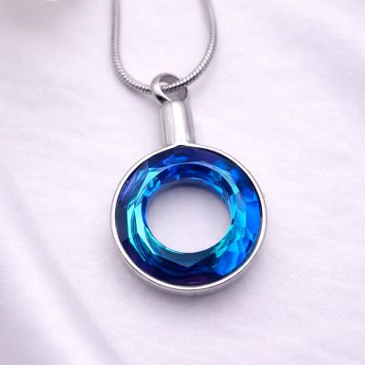 Asche Anhänger Kreis des Lebens, Schmuckurne, Urnen Anhänger, Ascheschmuck