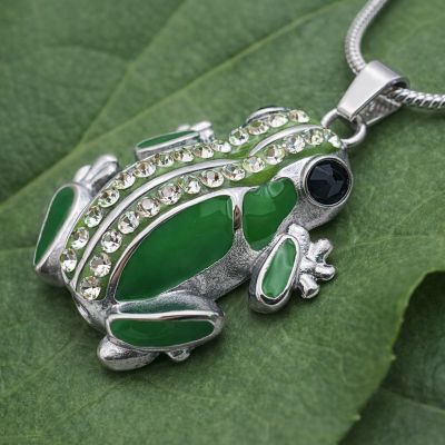 Urnen Anhänger Frosch, Ascheschmuck, Schmuckurne Frosch