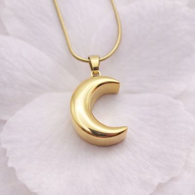 Ascheschmuck Mond, Urnen Anhänger, Asche Anhänger, Gedenkschmuck Mond