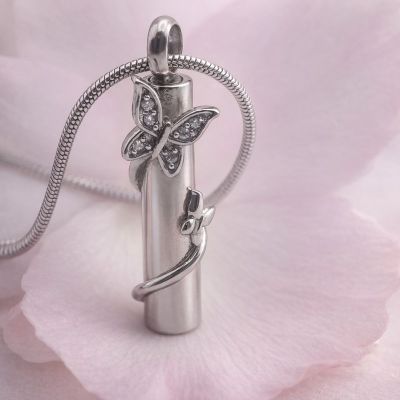 Ascheschmuck Schmetterling, Memorial Jewelry, Gedenkschmuck, Urnenanhänger
