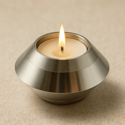 Mini Urne mit Kerze, Gedenkurne, Kleinurne