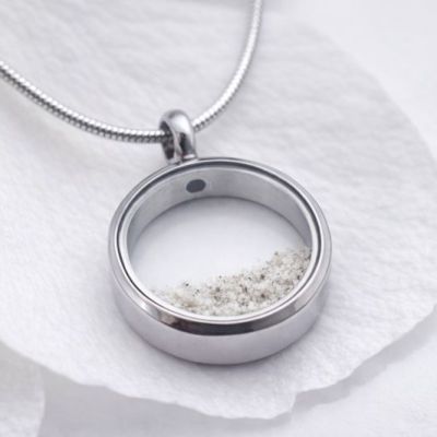 Asche Anhänger mit sichtbarer Asche, Ascheschmuck