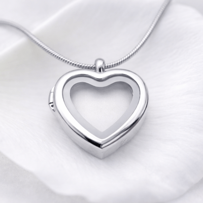 Ascheschmuck Herz für Foto, Schmuckurne Foto, Asche Anhänger, Urnen Anhänger