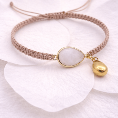 Asche Armband mit Mondstein, Ascheschmuck, Erinnerungsschmuck