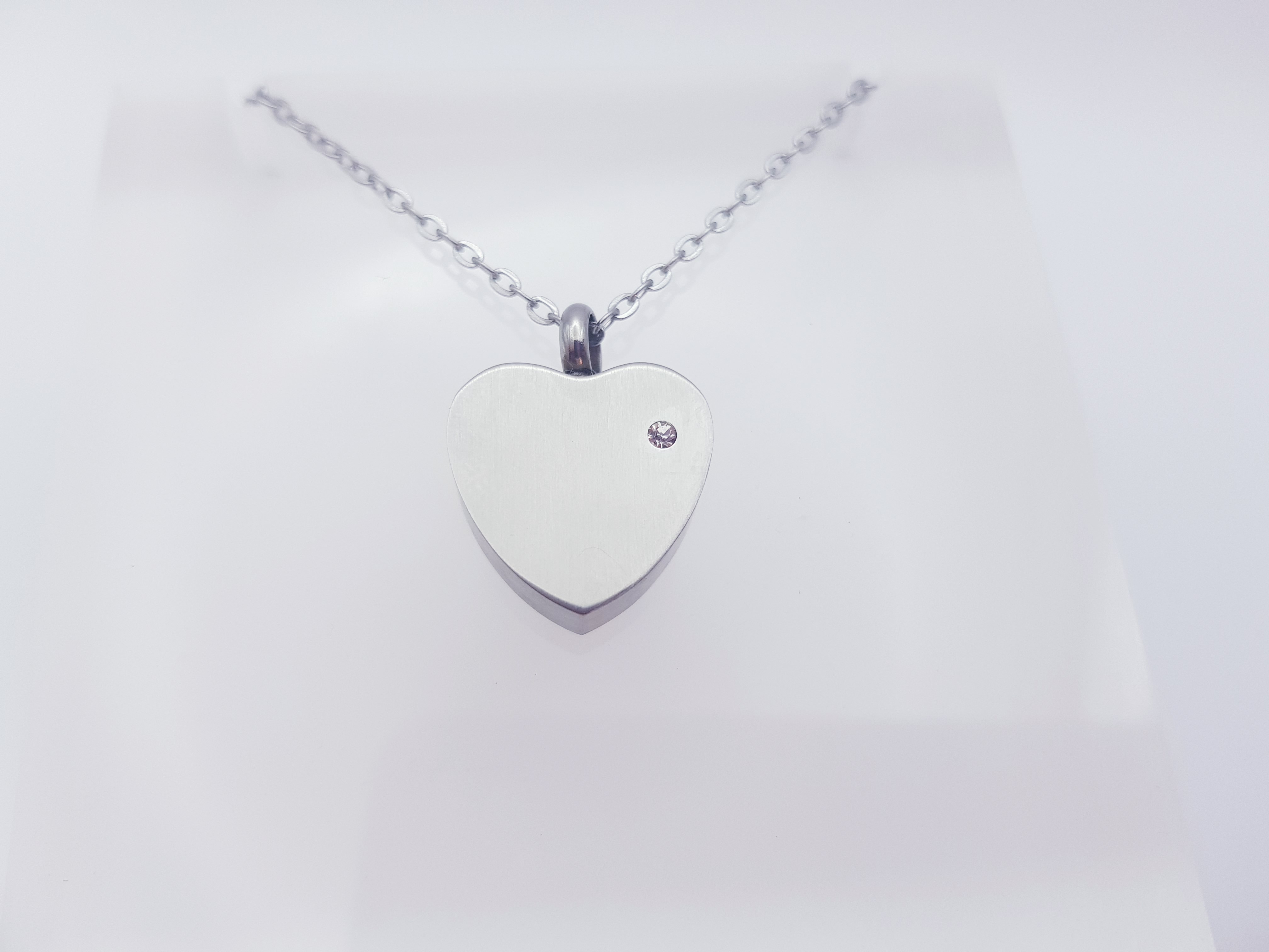 Ascheschmuck Herz mit Kristall