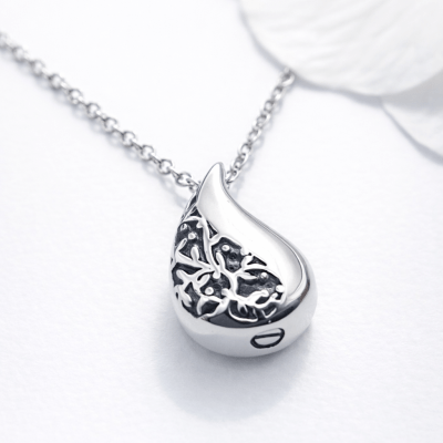 Ascheschmuck Tropfen, Gedenkschmuck, Asche Anhänger