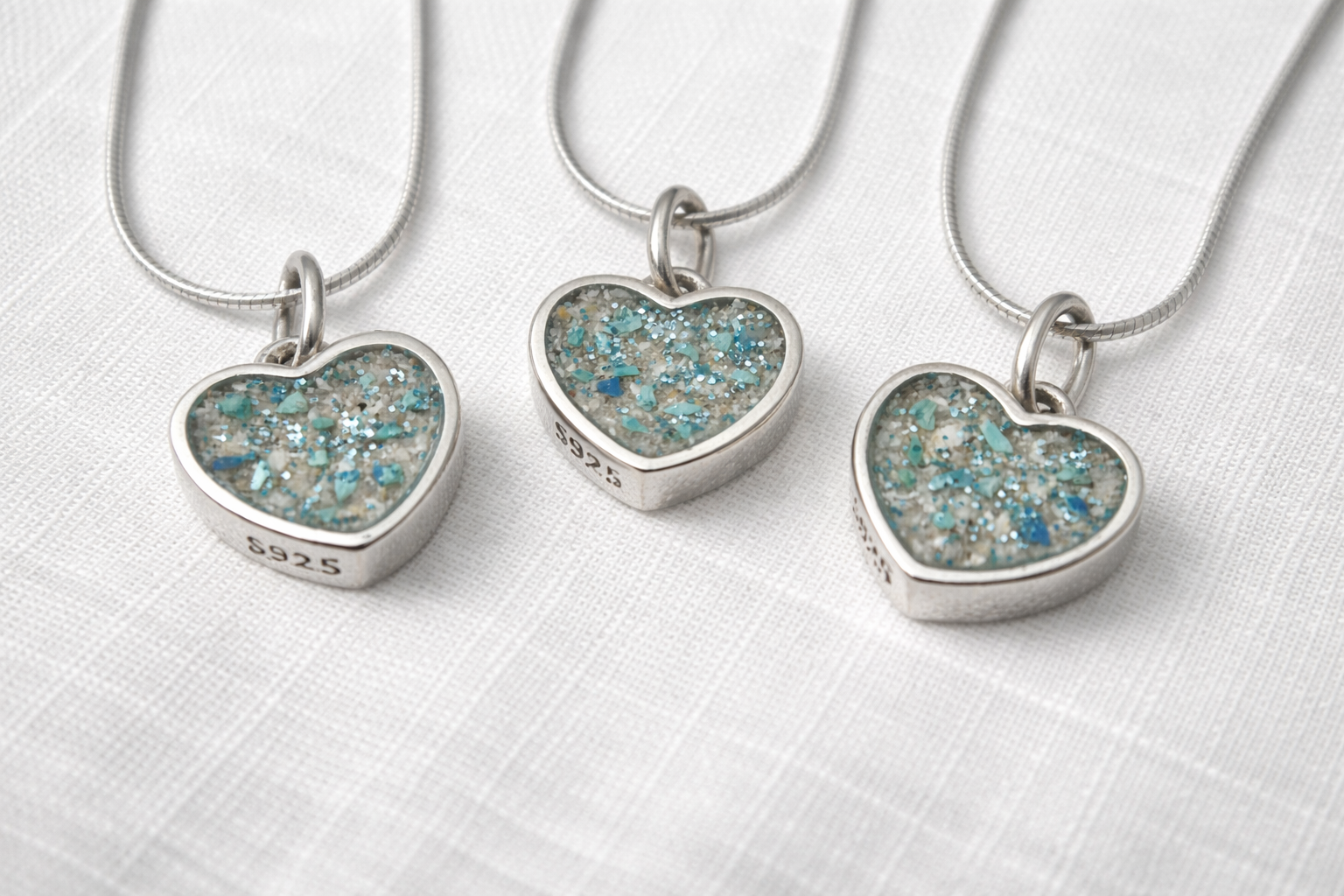 Asche Schmuck kleines Herz, Asche Anhänger, Gedenkschmuck Herz