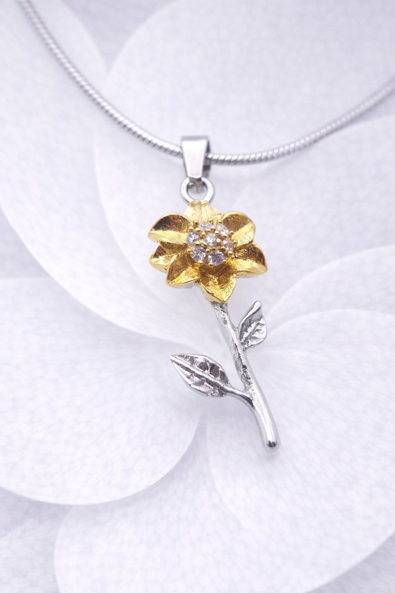Schmuckurne Blume, Ascheschmuck, Erinnerungsschmuck