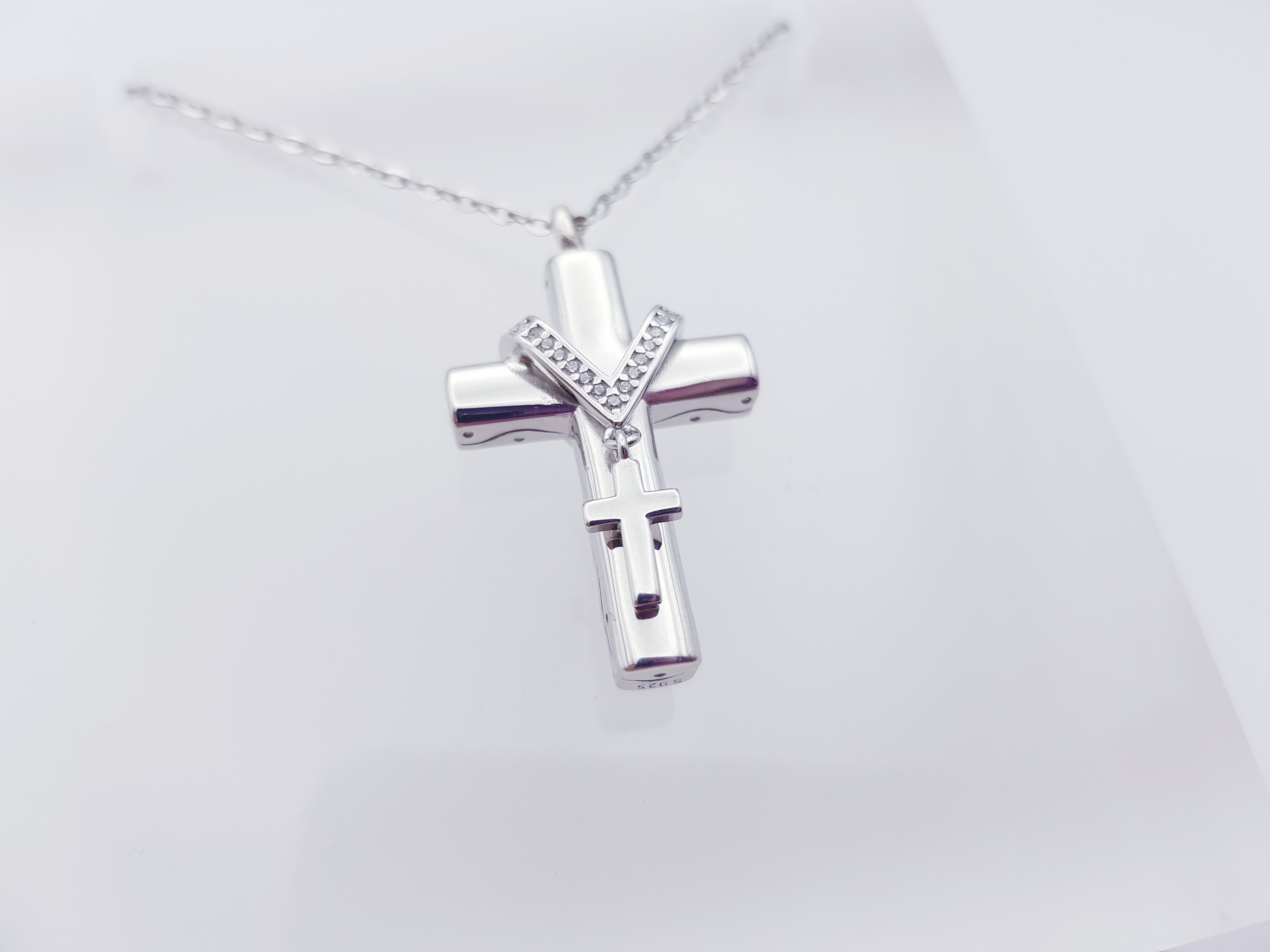 Ascheschmuck Kreuz aus Silber Sterling