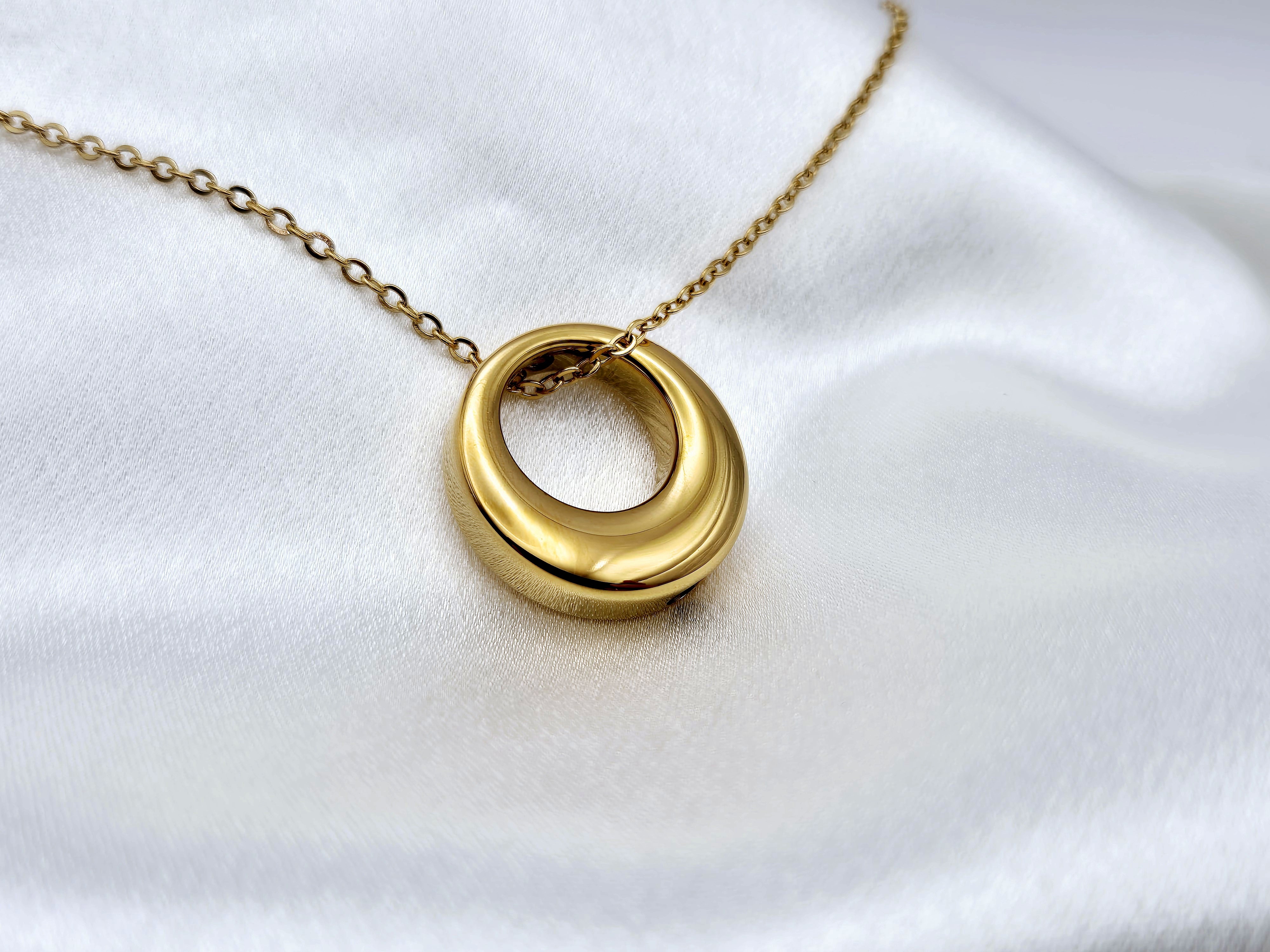Ascheschmuck Kreis des Lebens Gold