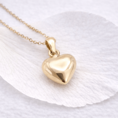 Ascheschmuck Herz 14k Gold, Asche Anhänger Gold Herz, Schmuckurne, Gedenkschmuck