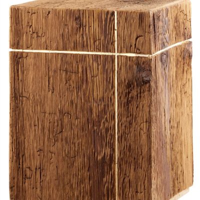 Holzurne Silenzio Kreuz gold, Urne, Urne Mensch, Holz Urne