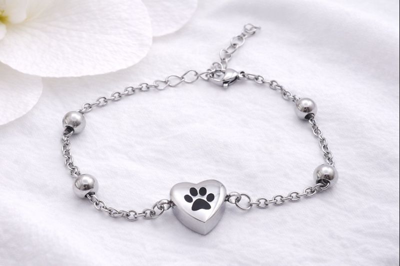 Armband zum Befüllen mit Asche, ascheschmuck Armband Hund, Erinnerungsschmuck