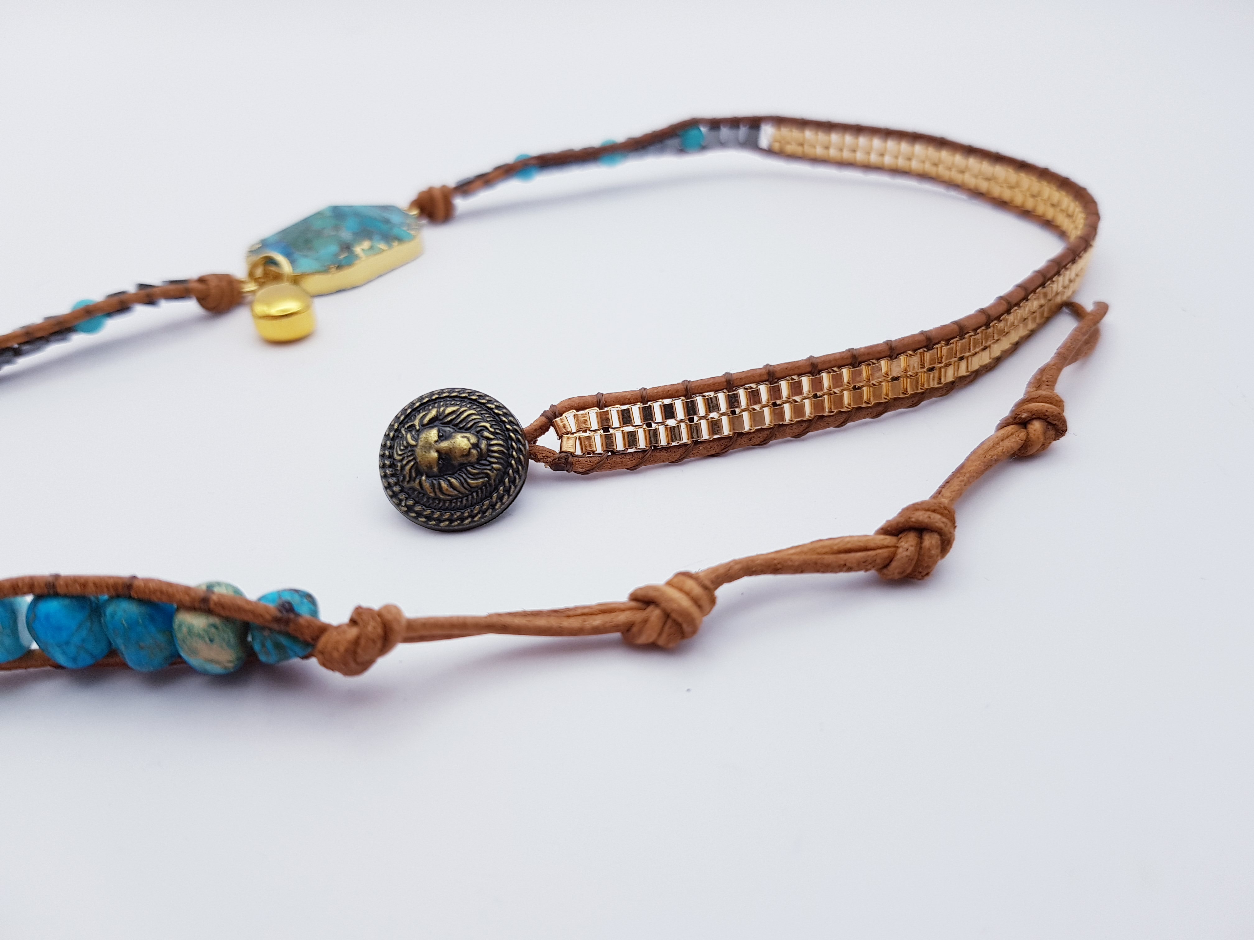 Ascheschmuck Wickelarmband Türkis – Bild 4