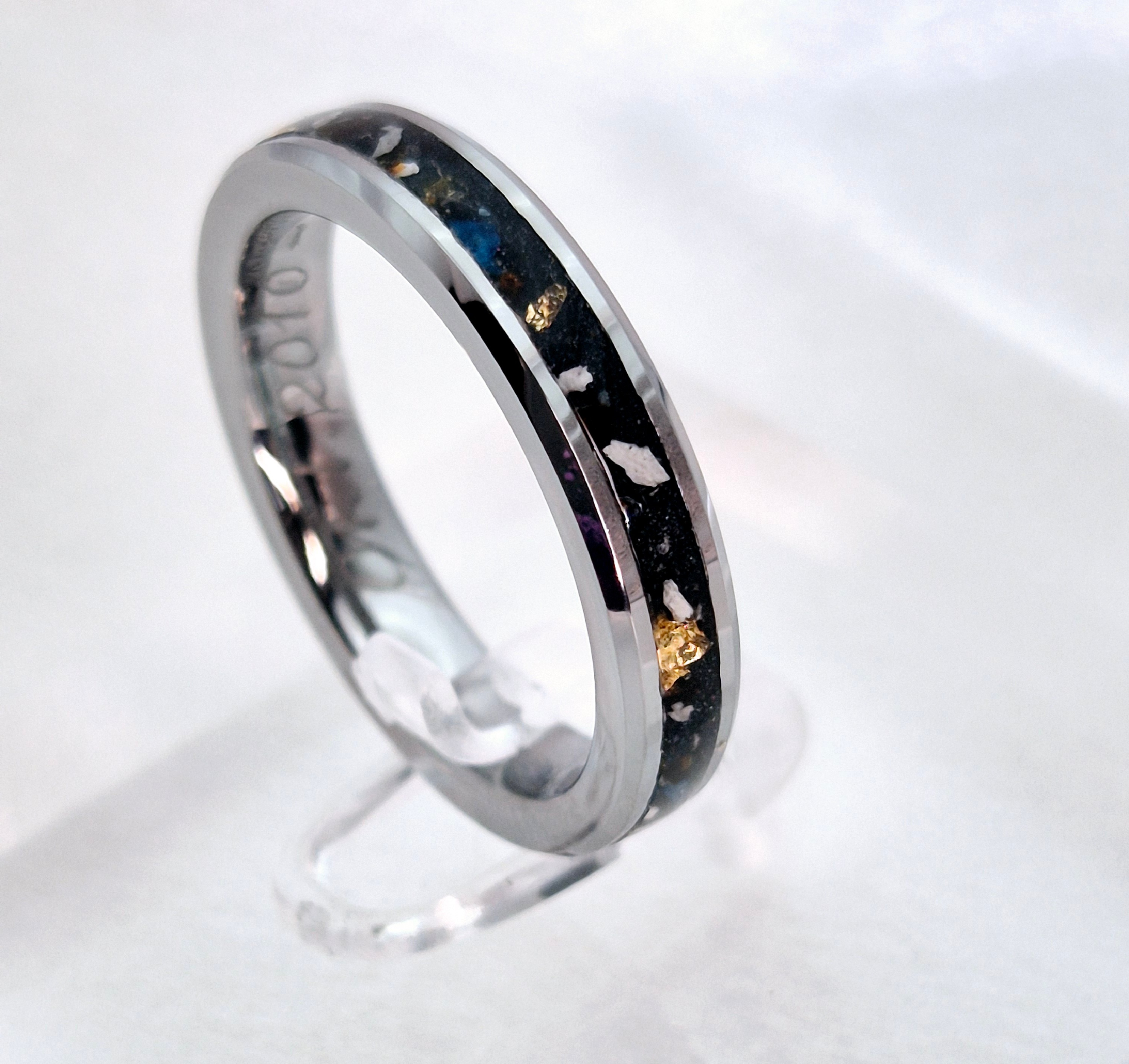 Ring mit Asche, Memorial Ring, Gedenkring, Aschering