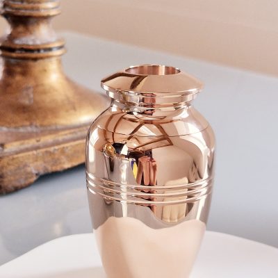 Mini Urne Rosegold, Gedenkurne, Kleinurne