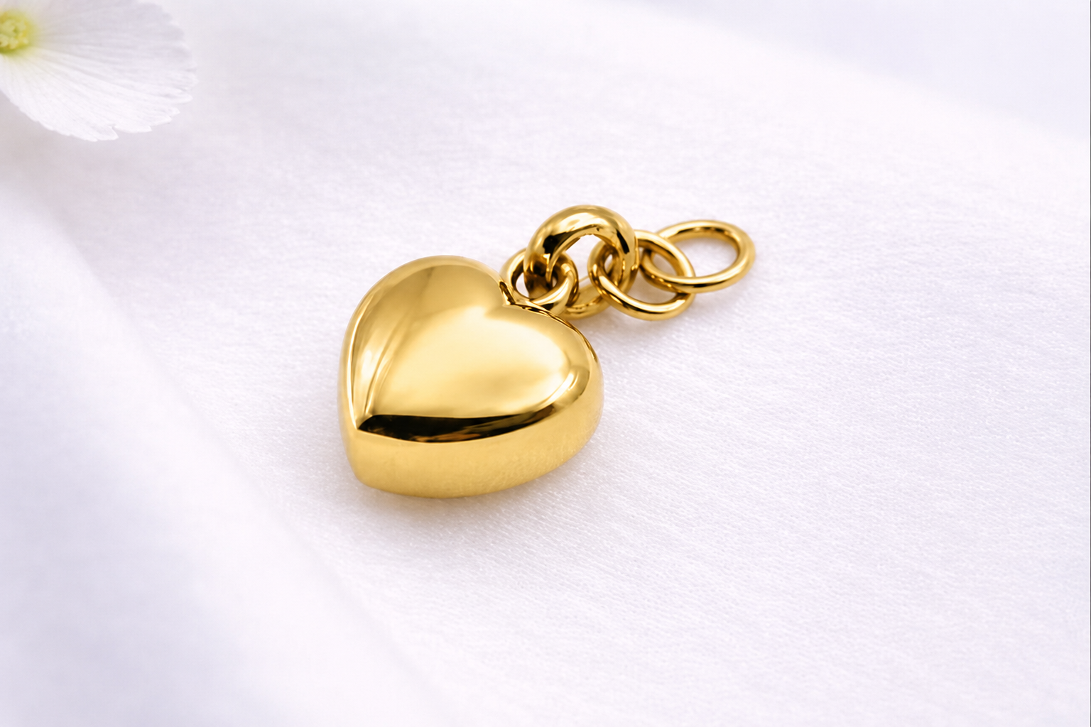 Asche Charm Herz Gold