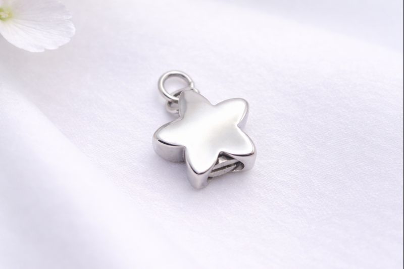 Charm zum Befüllen mit Asche, Ascheschmuck Stern, Charm