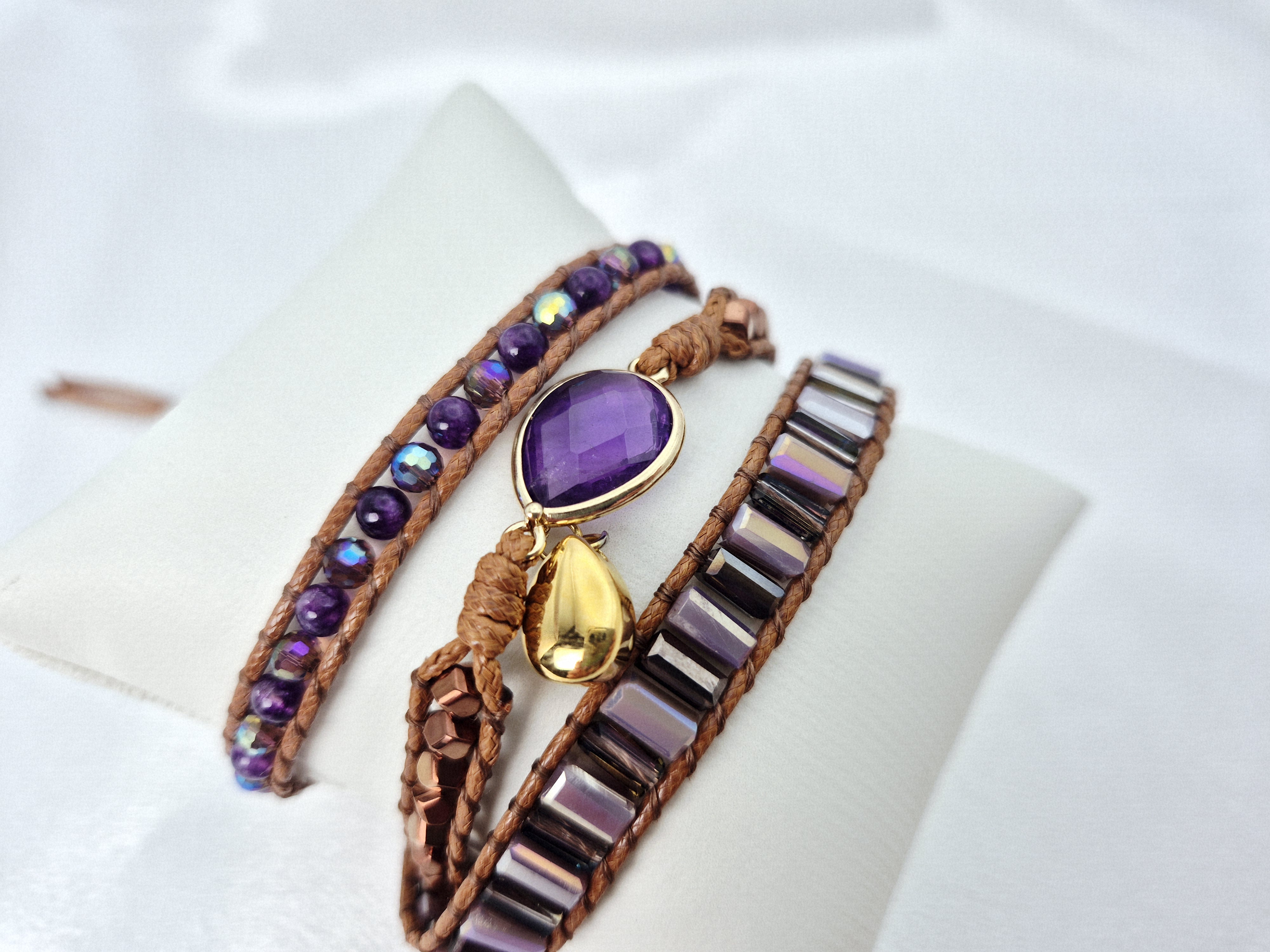 Ascheschmuck Wickelarmband Edelstein – Bild 6