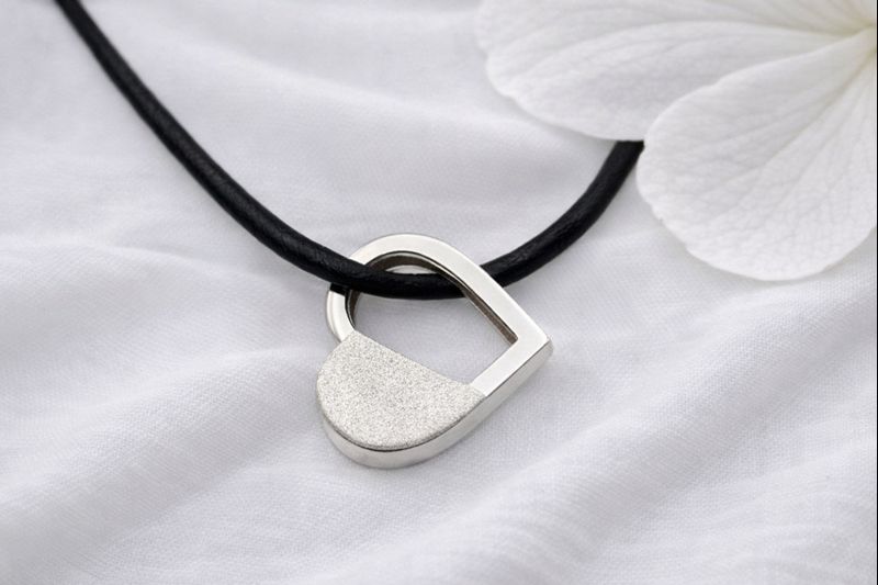 Ascheschmuck Herz Sterling Silber, Asche Anhänger Herz, Gedenkschmuck Herz, Erinnerungsschmuck Herz Silber