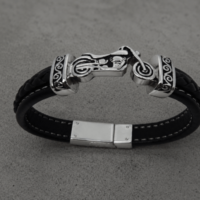 Asche Armband Motorrad, Urnen Armband maskulin Mann, Erinnerungsschmuck Mann