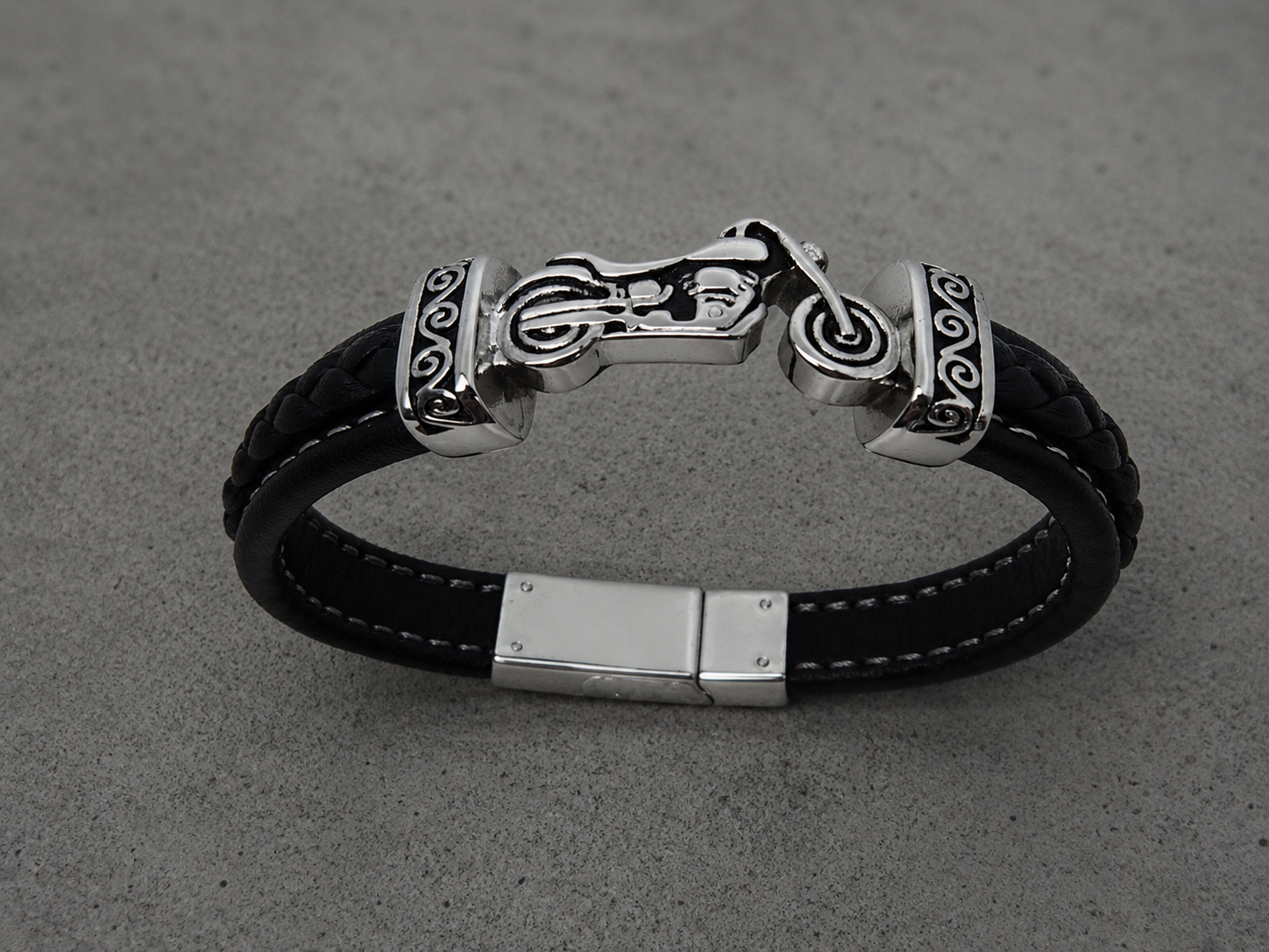 Asche Armband Motorrad, Urnen Armband maskulin Mann, Erinnerungsschmuck Mann