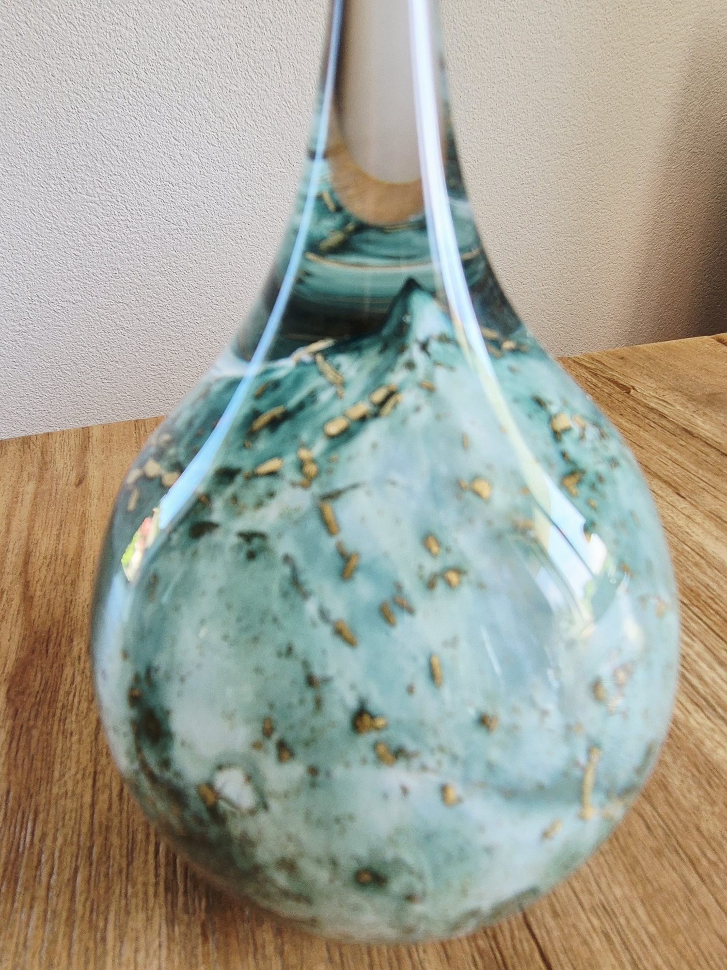Urne Tropfen des Lichtes - mundgeblasene Urne aus Glas – Bild 2