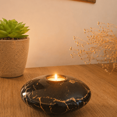 Urne aus Glas mit Kerze, Gedenkurne, Kleine Urne, Mini Urne