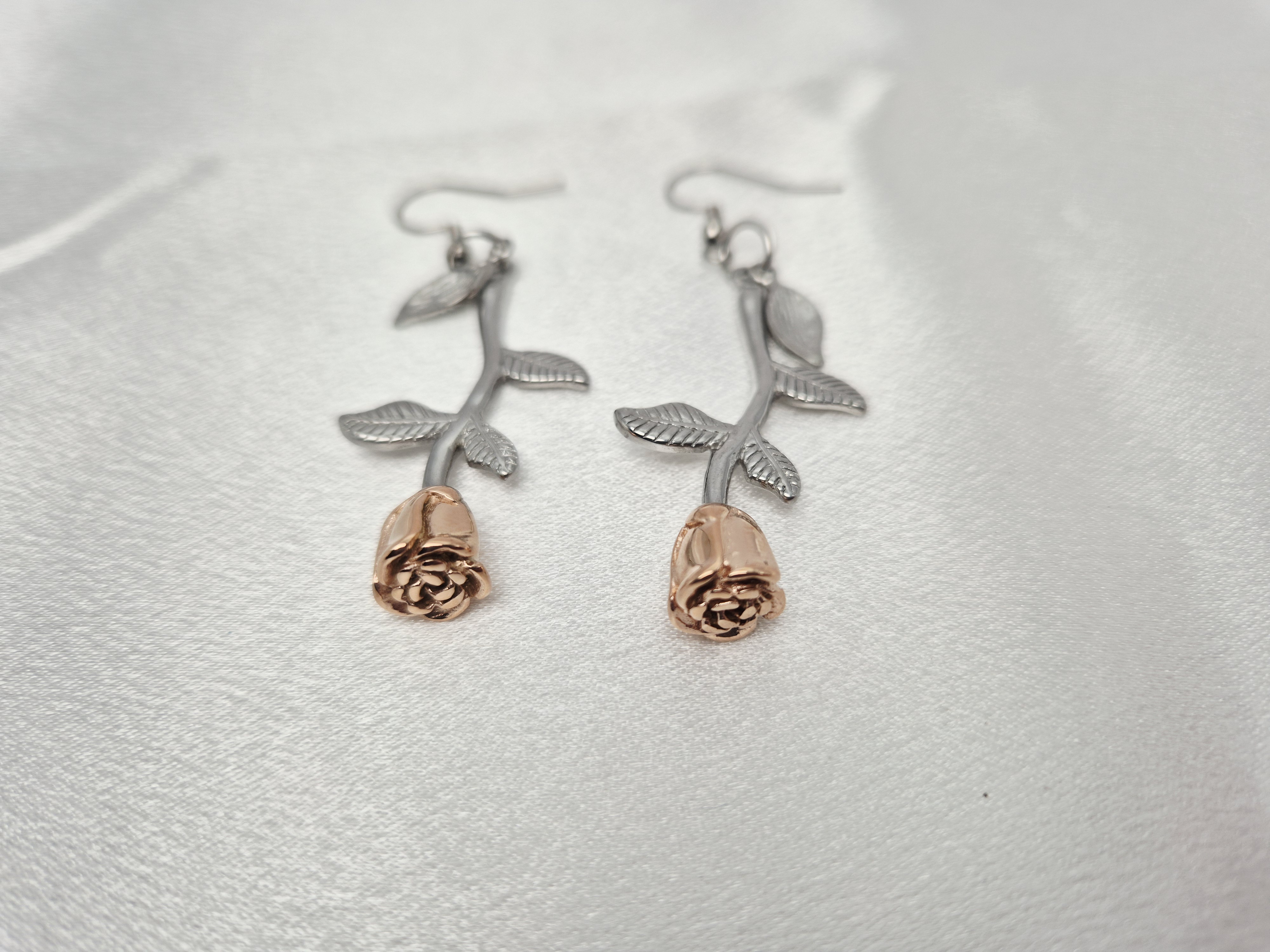 Gedenkschmuck Ohrringe Blumen – Bild 2