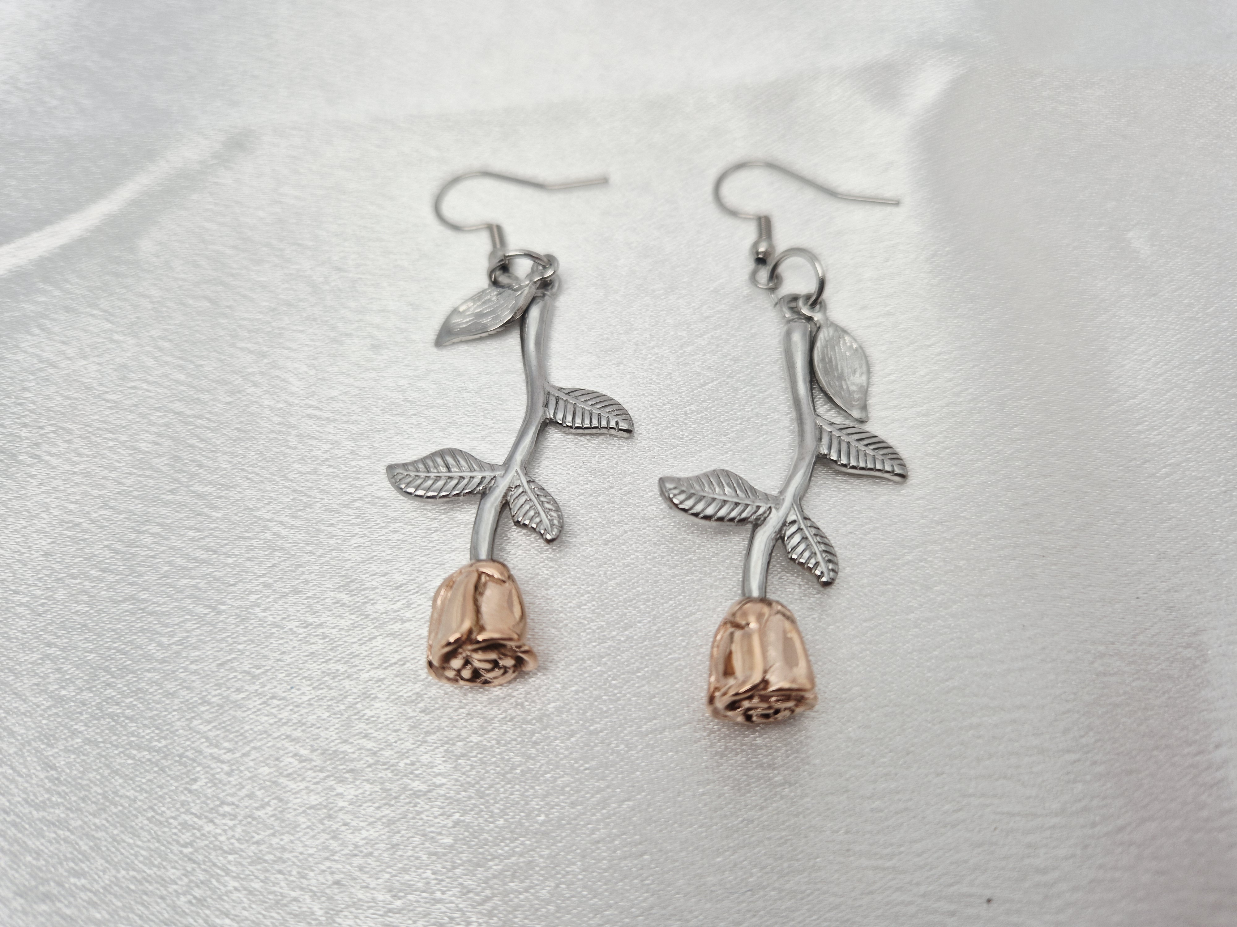 Gedenkschmuck Ohrringe Blumen – Bild 3