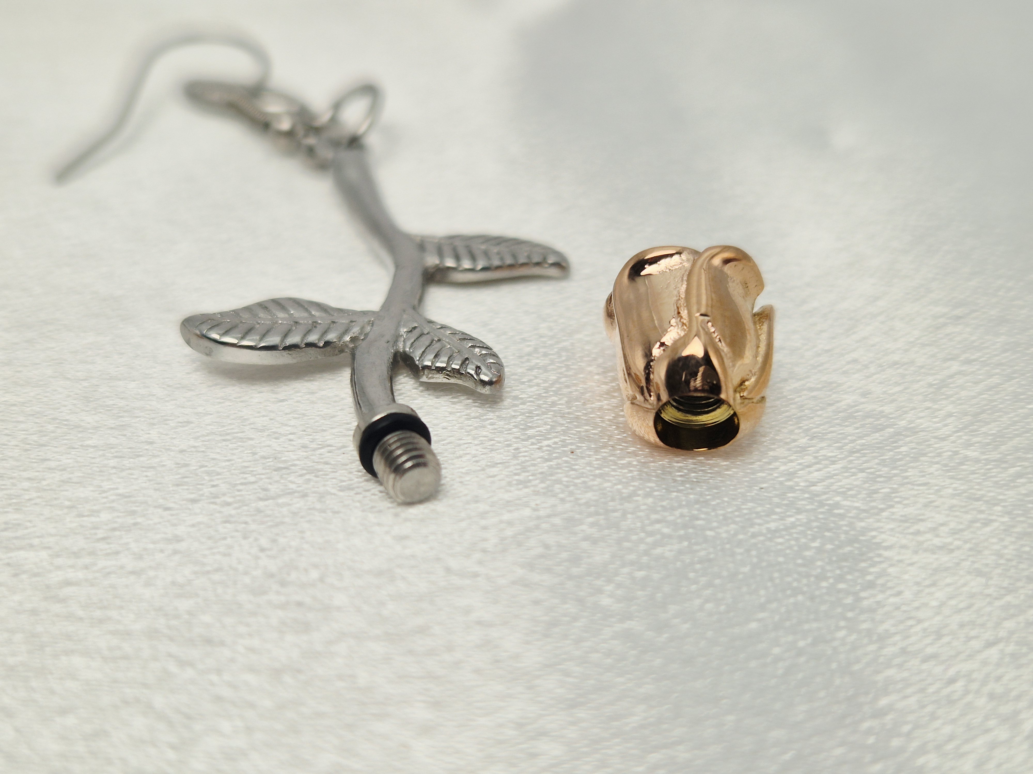 Gedenkschmuck Ohrringe Blumen – Bild 4
