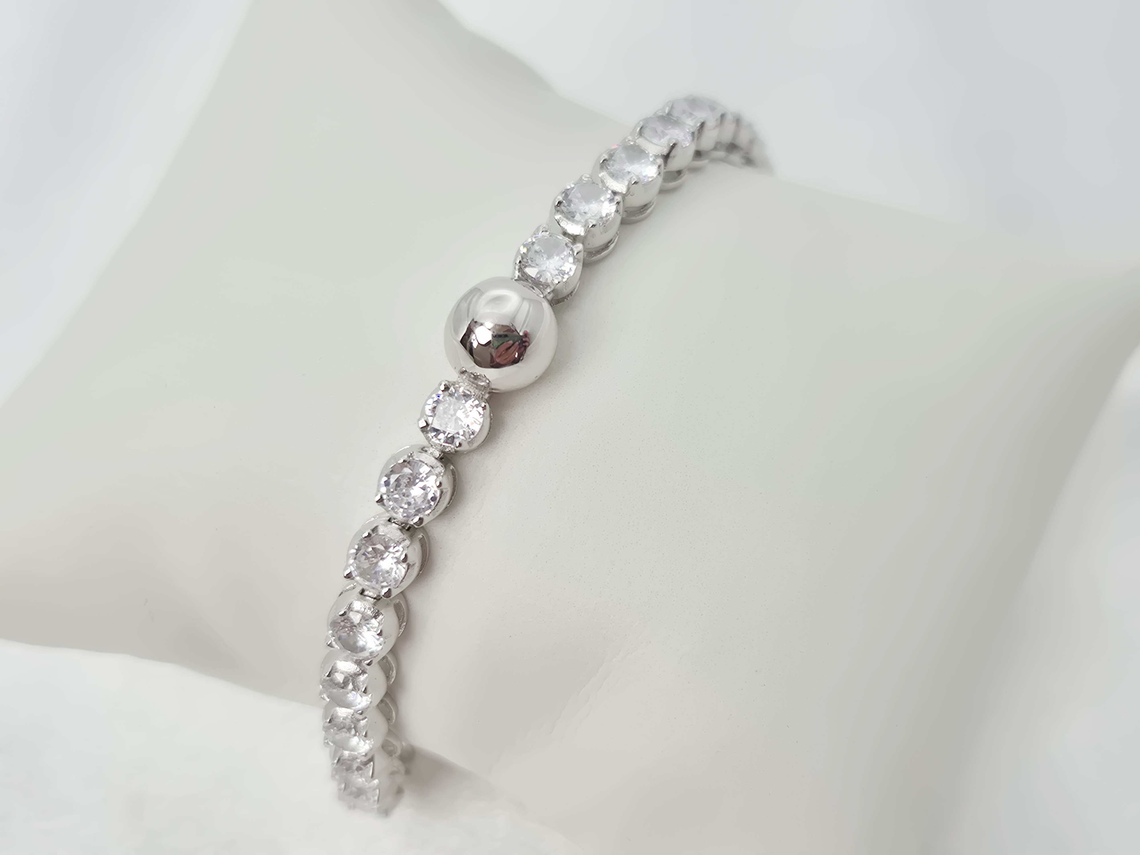Ascheschmuck Armband Zirkonia Kristalle (925 Sterling Silber) – Bild 4