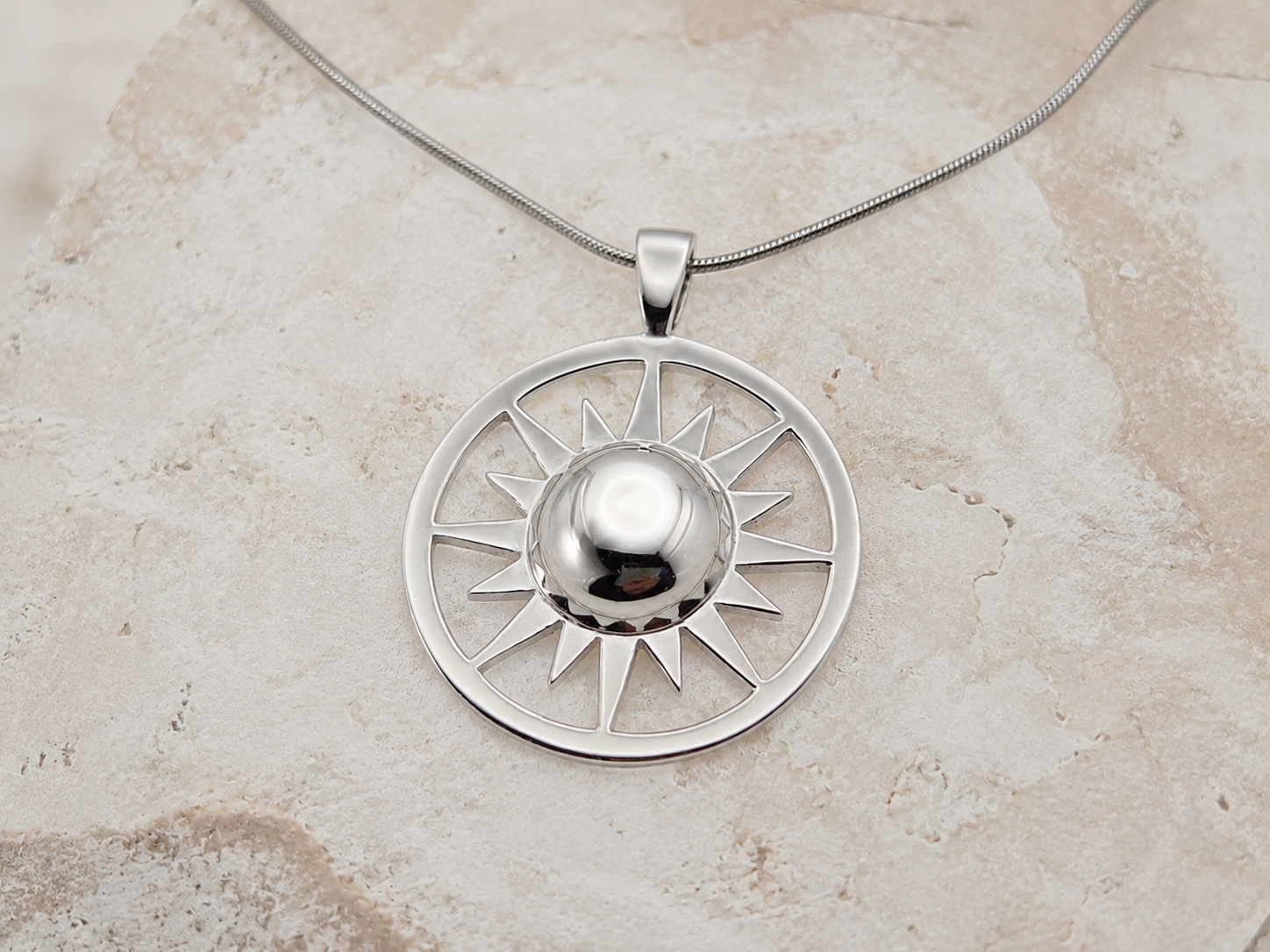 Erinnerungsschmuck Silber, Gedenkschmuck Sonne, Asche Anhänger, Ascheschmuck Sonne